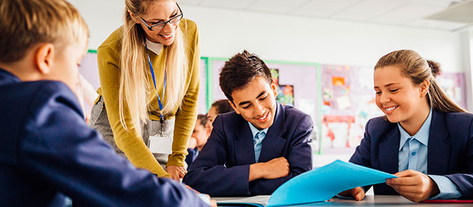 Students in a classroom