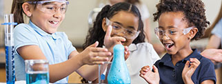 Pupils in a science class